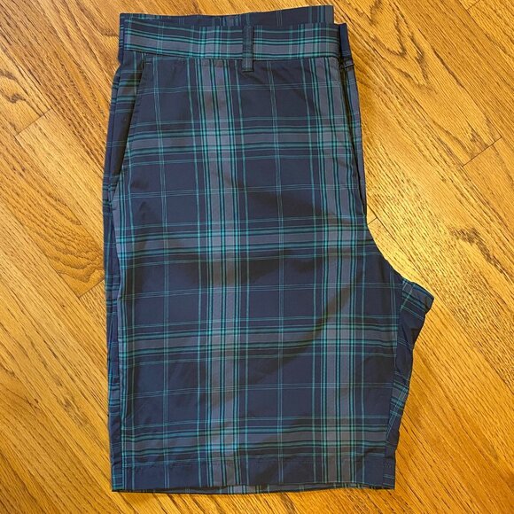 Ben Hogan Grey and Green Plaid w/hint of Navy Thoughout Golf Shorts Mens Size 40 - Picture 4 of 6